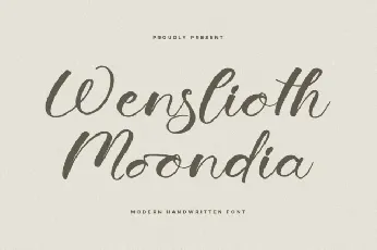 Wenslioth Moondia font