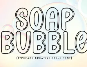 Soap Bubble Display font