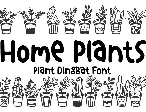 Home Plants font