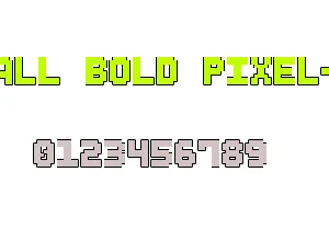 Small Bold Pixel-7 font