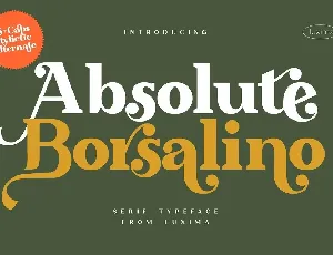 Absolute Borsalino font