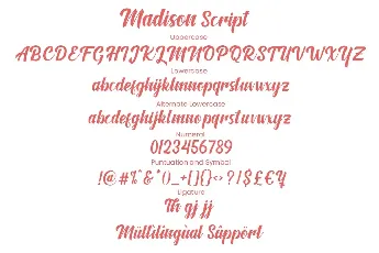 Madison Bold Script font