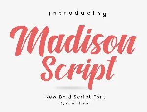 Madison Bold Script font