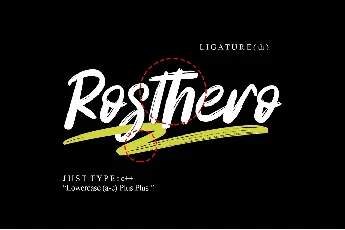 Rosthero - Personal Use font