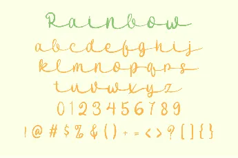 Sweet Lovely Rainbow Three font