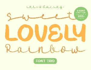 Sweet Lovely Rainbow Three font