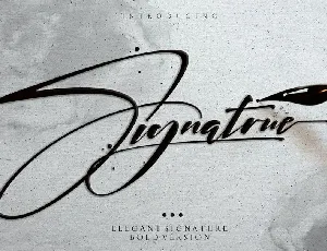 Signatrue Elegant Signature font