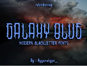 GALAXY BLUE font