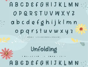 Unfolding font