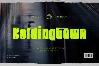 Boldingtown font