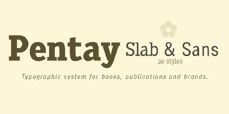 Pentay Slab Book font