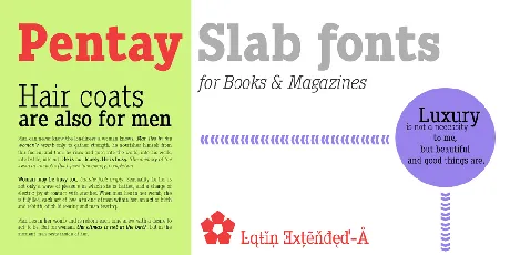 Pentay Slab Book font