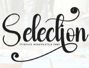 Selection Script Typeface font