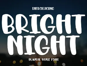 Bright Night Display font