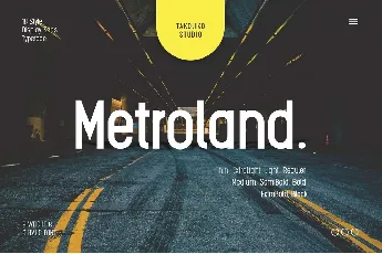 Metroland font