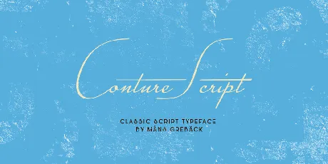 Conture Script PERSONAL USE font