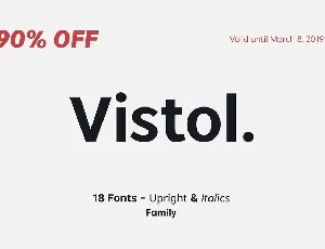 Vistol Sans Latin Pro Family font