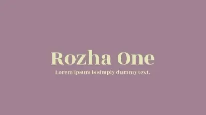 Rozha One Serif – Googles font