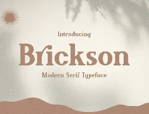 Brickson font