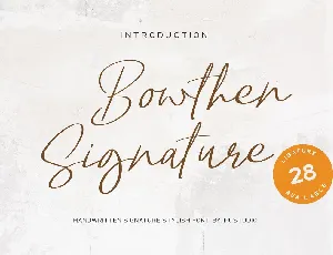 Bowthen Signature font