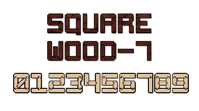 Square Wood-7 font