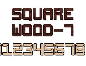 Square Wood-7 font