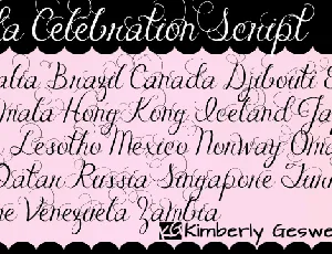 Janda Celebration Script font