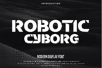 Robotic Cyborg Display font