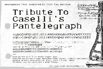 zai Tribute To Caselli's Pantelegraph font