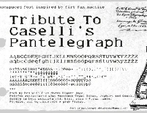 zai Tribute To Caselli's Pantelegraph font