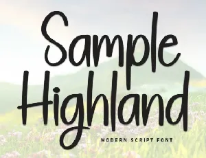 Sample Highland Script font