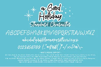 a Good Holiday font