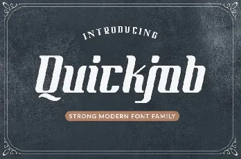 Quickjob Display font