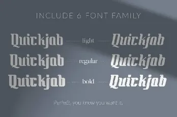 Quickjob Display font