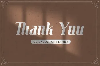 Quickjob Display font