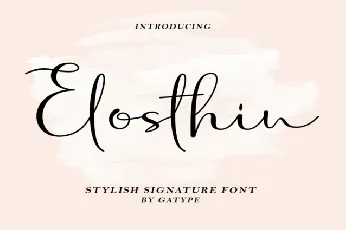 Elosthin Script font