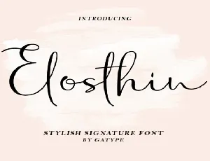 Elosthin Script font