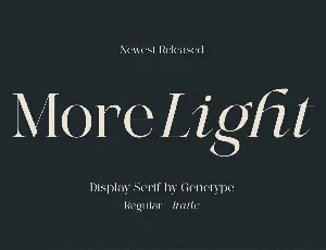 More Light font