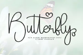 Butterfly Script font