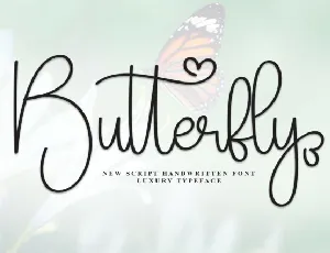 Butterfly Script font