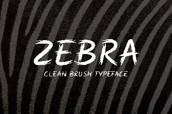 Zebra Brush font