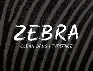 Zebra Brush font