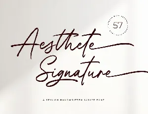 Aesthete Signature font