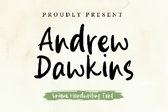 Andrew Dawkins font