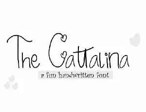 The Cattalina Handwritten font