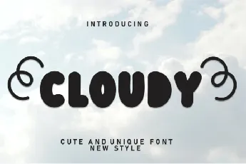 Cloudy Display font