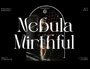 Nebula Mirthful Script font