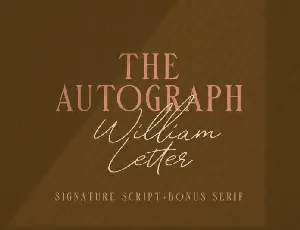 William Letter Signature font