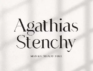 Agathias Stenchy font