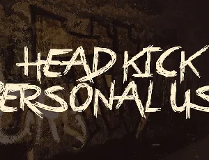 Head Kick Personal Use font